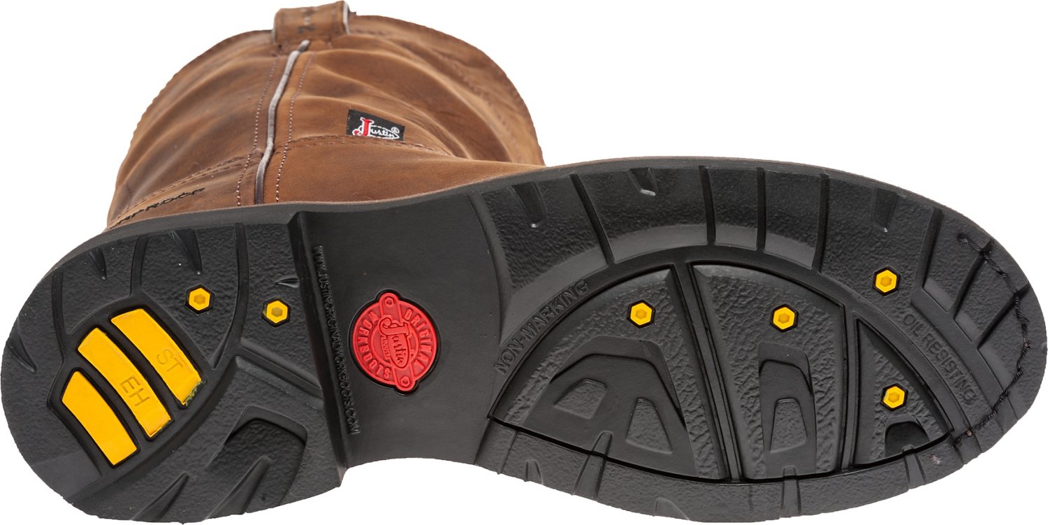 Justin Men's EH Steel Toe Wellington Work Boots - view number 5
