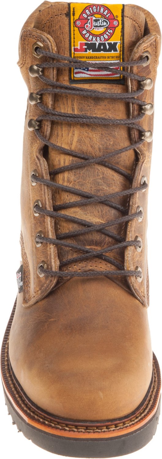 Justin Men s EH Lace Up Work Boots Free Shipping at Academy