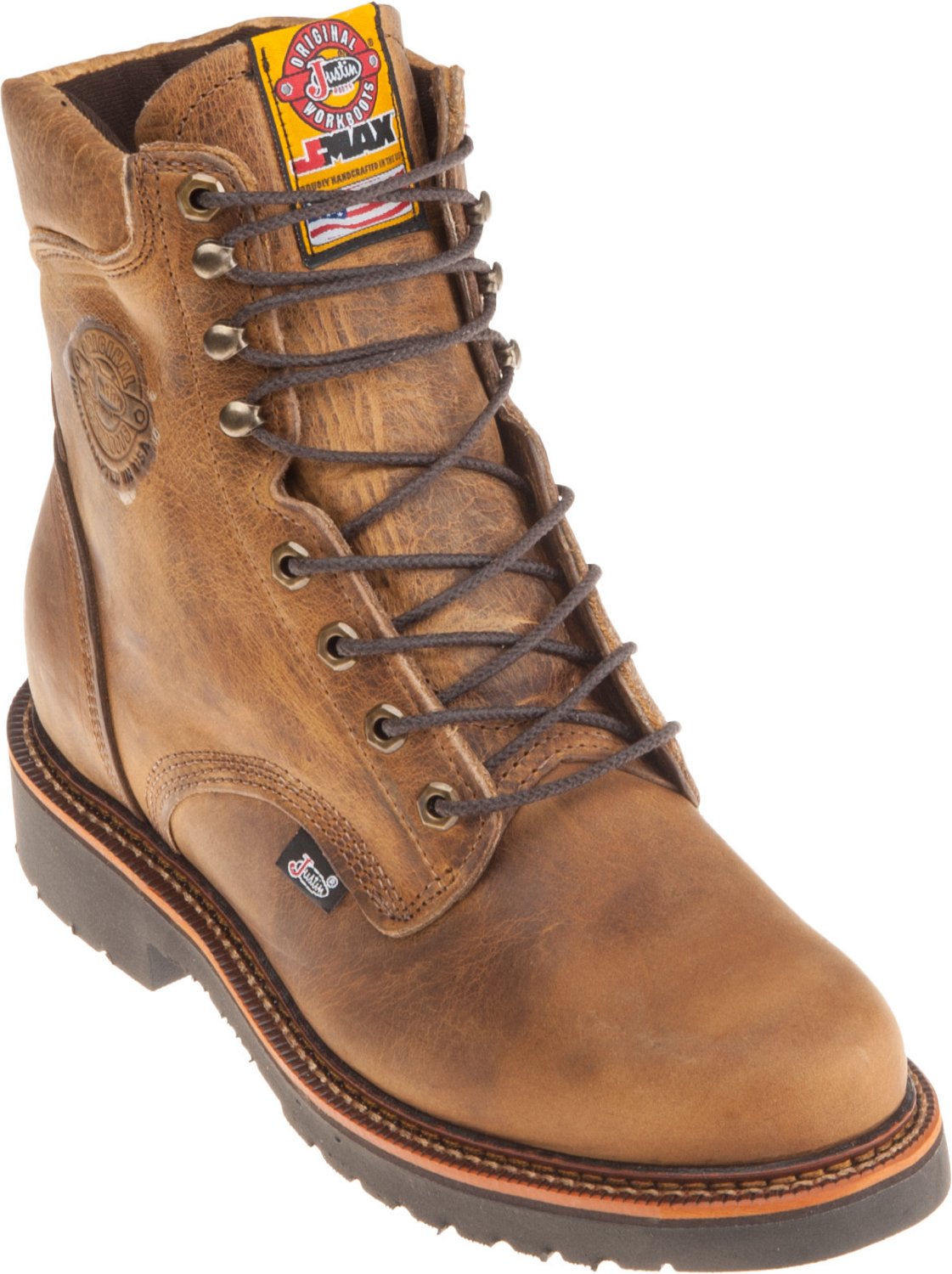 Justin steel toe outlet work boots academy