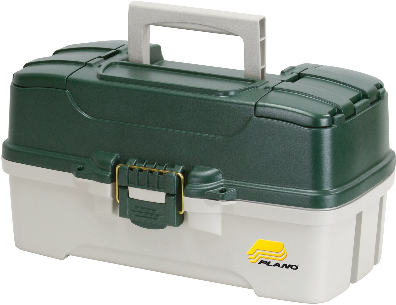 Frabill 6134-03 Plano Guide Series Three-Tray Tackle Box Graphite And  Sandstone