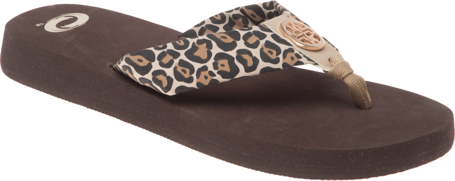 O'Rageous® Women's Animal Print Medallion Flip-Flops - view number 2