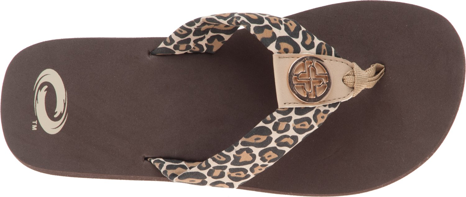 O'Rageous® Women's Animal Print Medallion Flip-Flops - view number 3