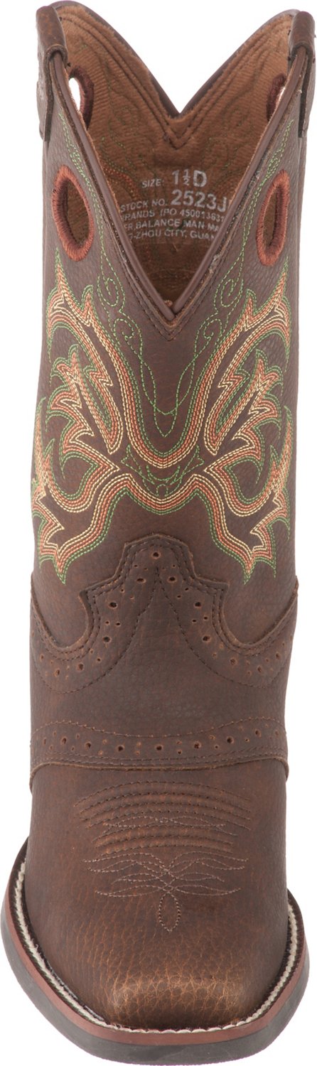 Justin Boys' Stampede Rawhide Cowboy Boots - view number 3