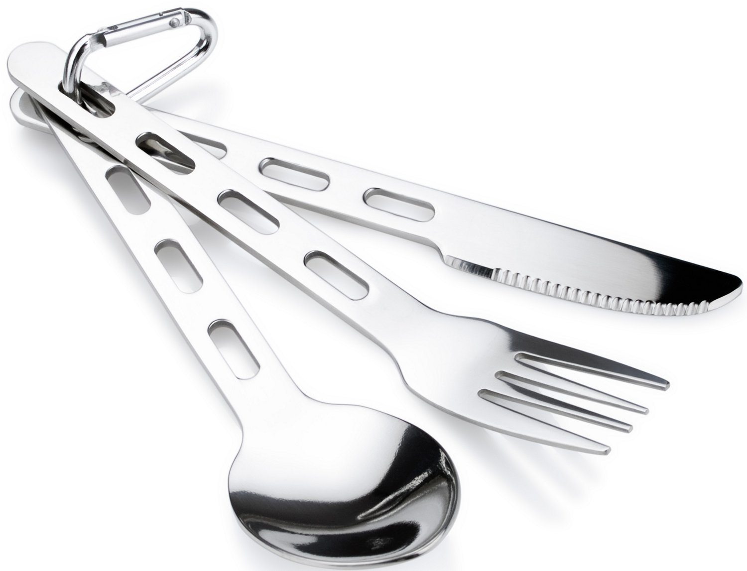 GSI　Outdoors　Ring　Glacier　3-Piece　Stainless　Steel　Cutlery　Academy