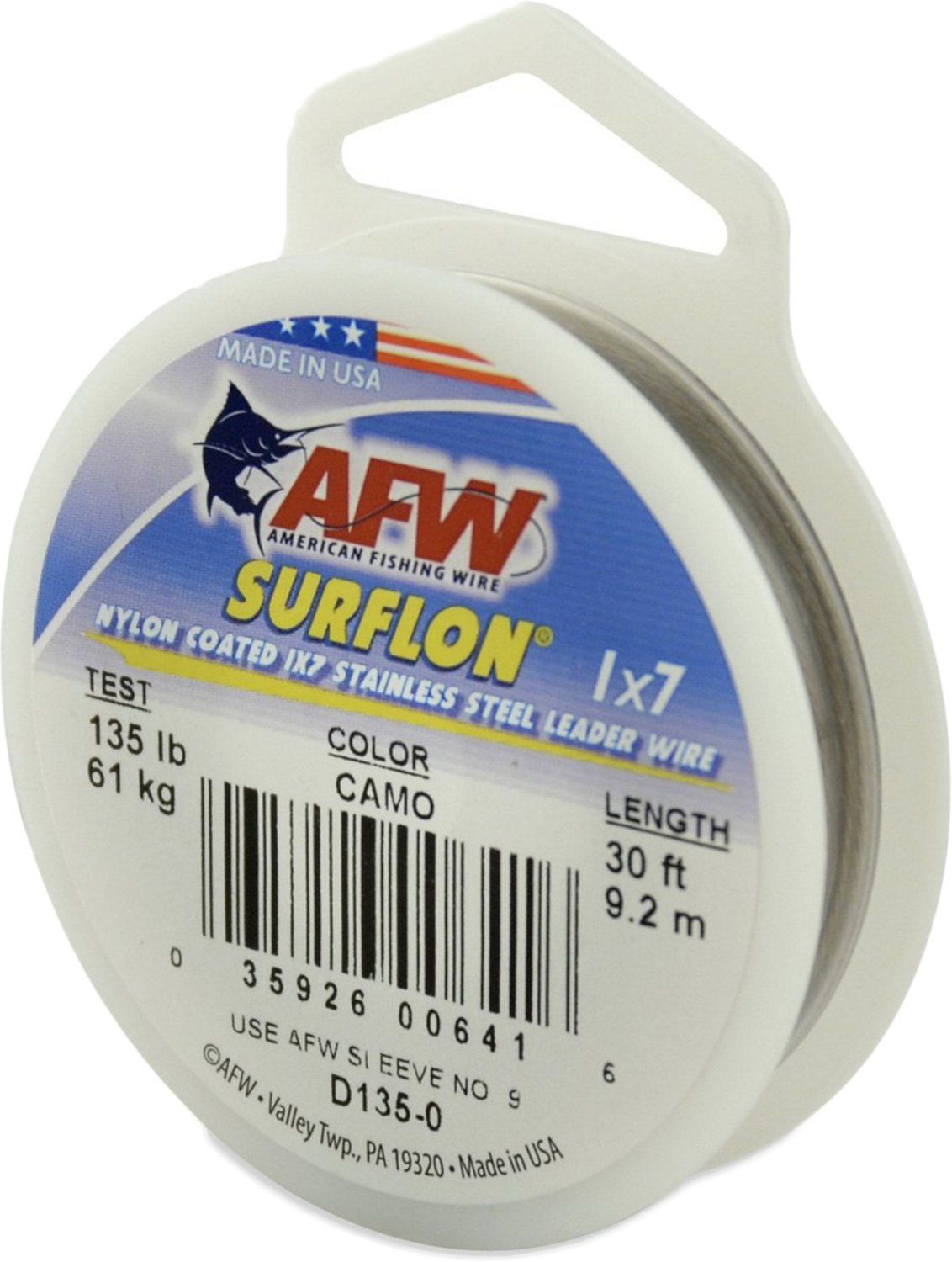 American Fishing Wire Surflon 40 lbs - 30 ft Leader Wire