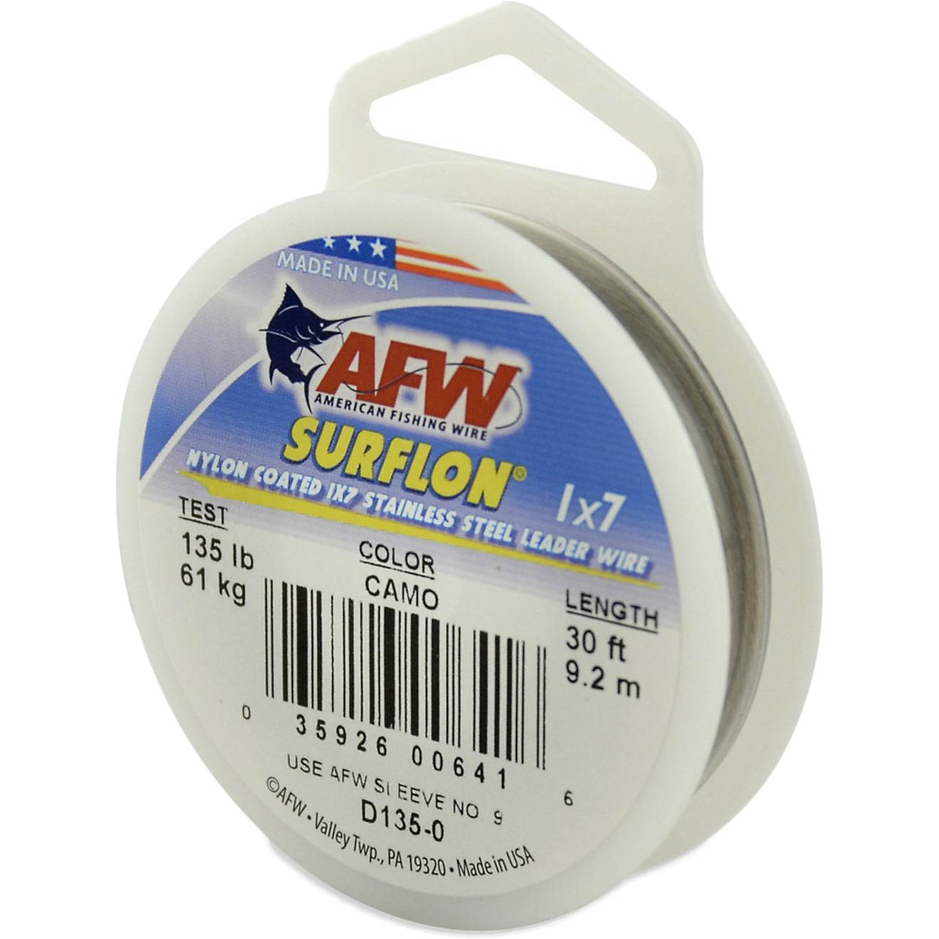 American Fishing Wire Surflon 40 lbs - 30 ft Leader Wire                                                                         - view number 1