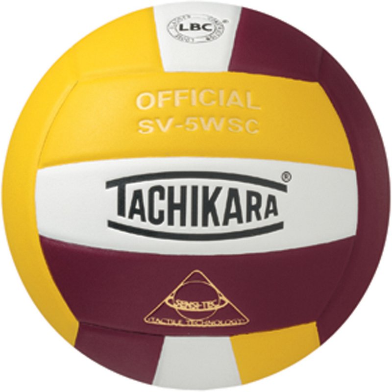 Tachikara SV-5WS Volleyball Red/Gold - Volleyball Equipment at Academy Sports