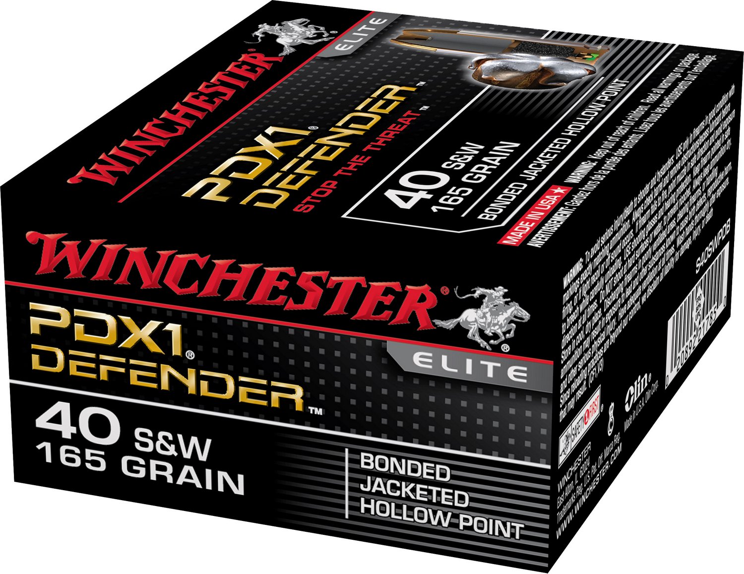 Winchester Bonded PDX1 .40 Smith & Wesson 165-Grain Handgun Ammunition - 20 Rounds - view number 2
