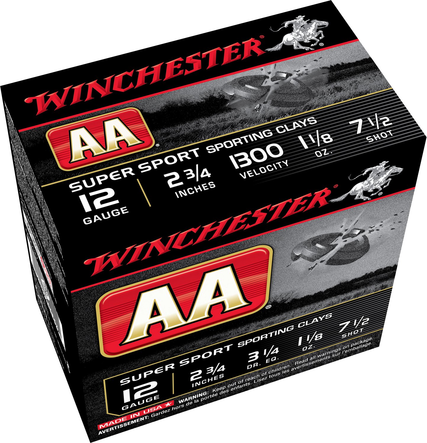 Winchester AA Super Sport Target Load 12 Gauge 7.5 Shot Shotshells - 25 Rounds                                                   - view number 2