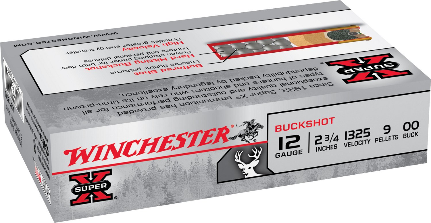 Winchester Super X Buckshot Load 12 Gauge Shotshells 5 Rounds Academy