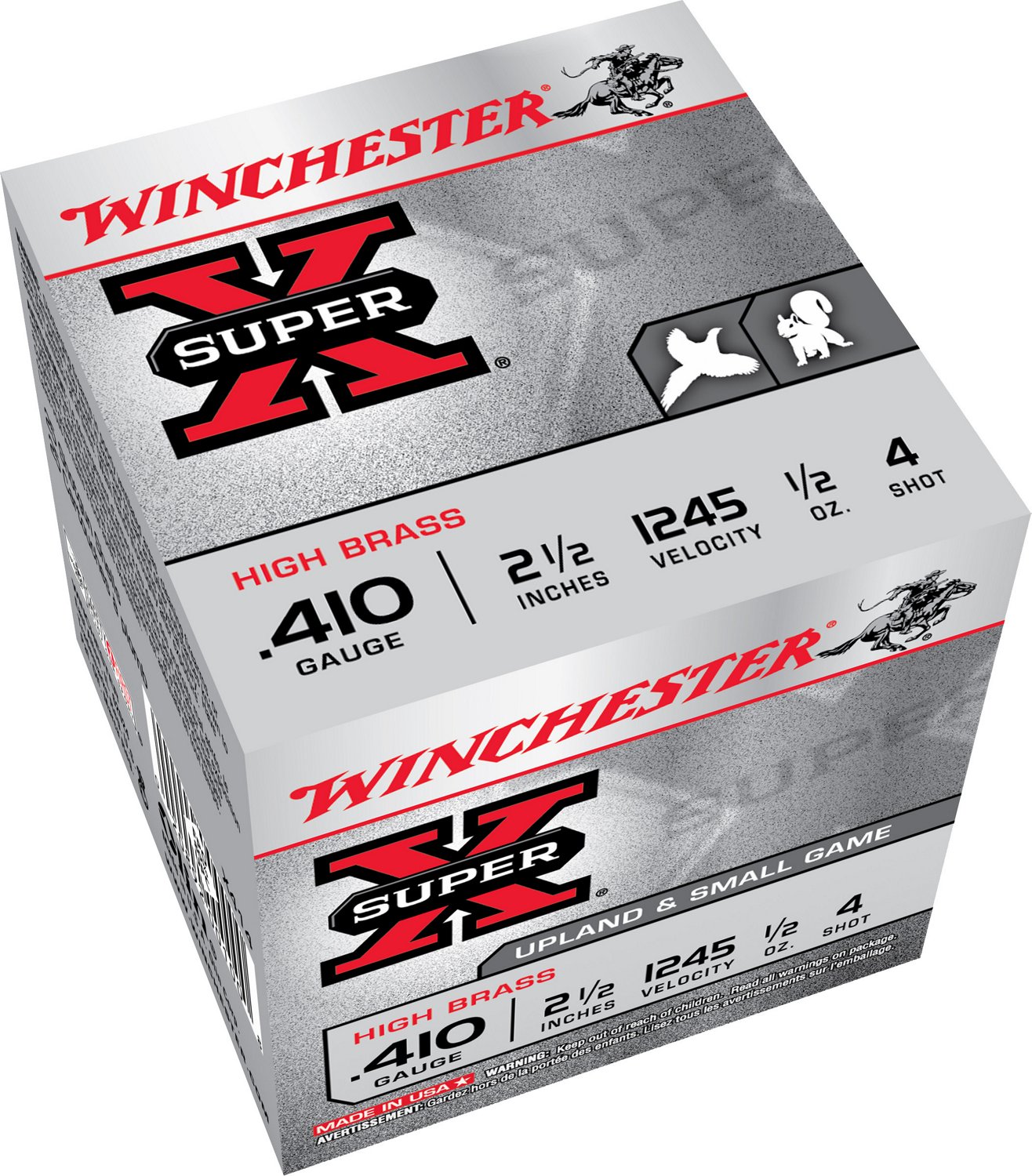 Winchester Super X High Brass Game Load 410 Ga, 3, #4 Lead Shot Box of 25  » Tenda Canada