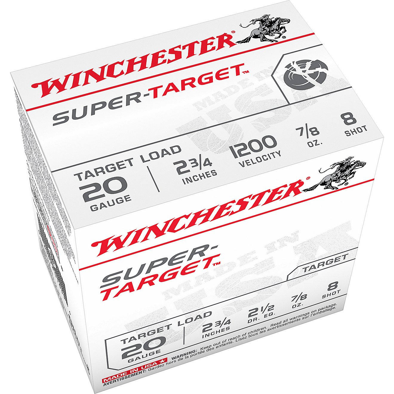Winchester Target Load 20 Gauge 8 Shotshells - 25 Rounds                                                                         - view number 2