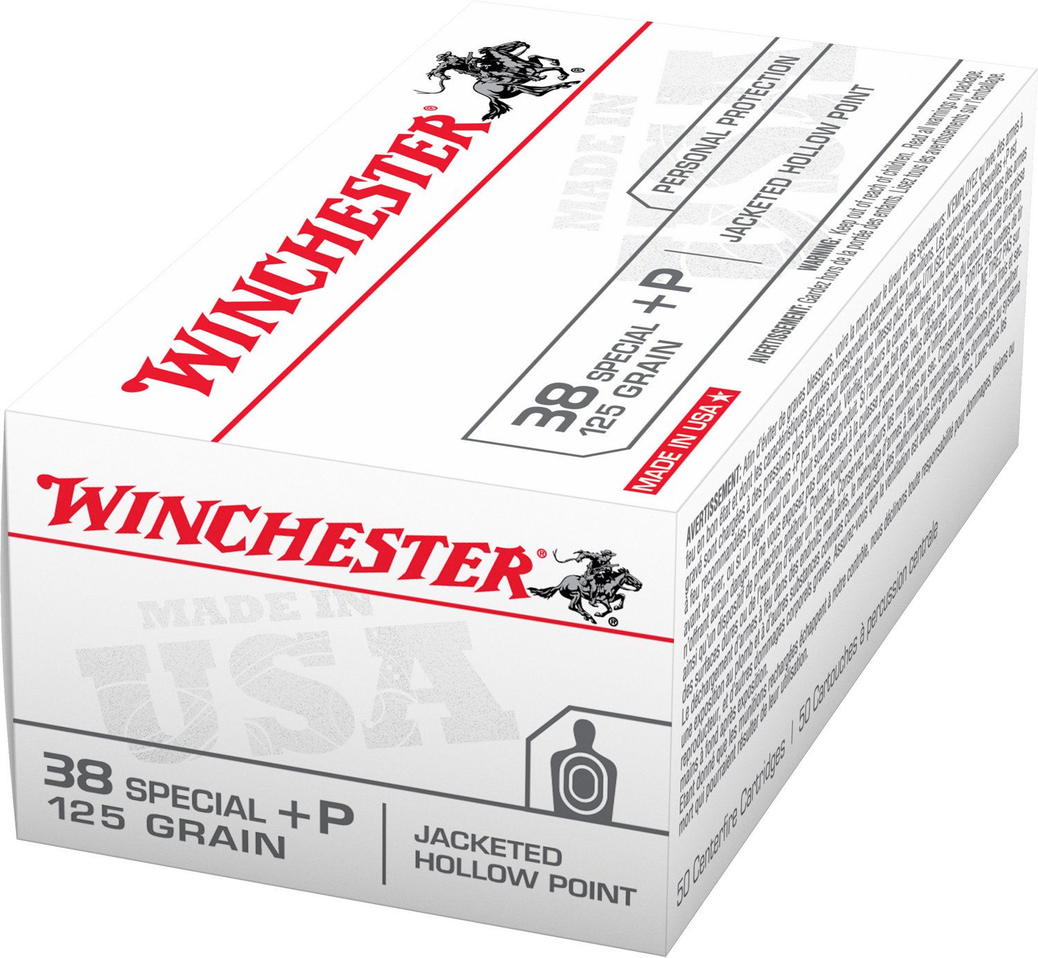 Winchester USA JHP .38 Special +P 125-Grain Handgun Ammunition - view number 2