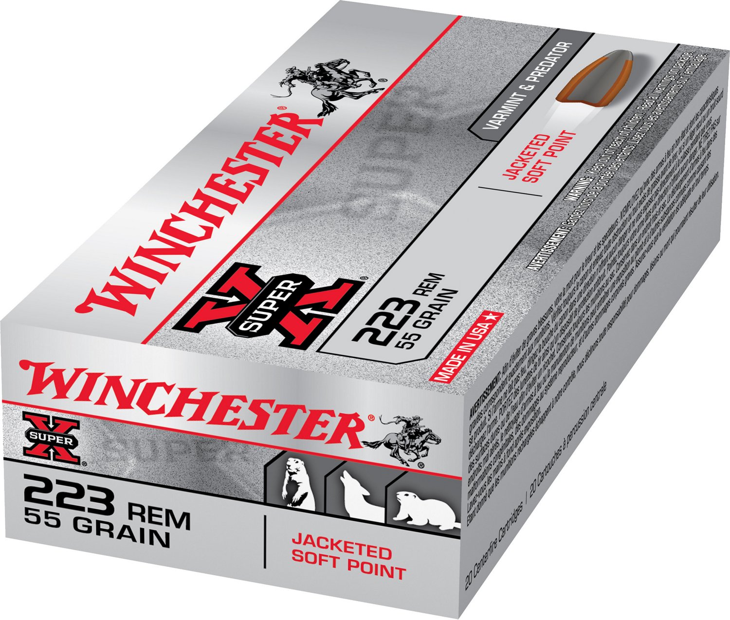 Winchester Super-X .223 Remington 55-Grain Centerfire Rifle Ammunition - 20 Rounds - view number 2