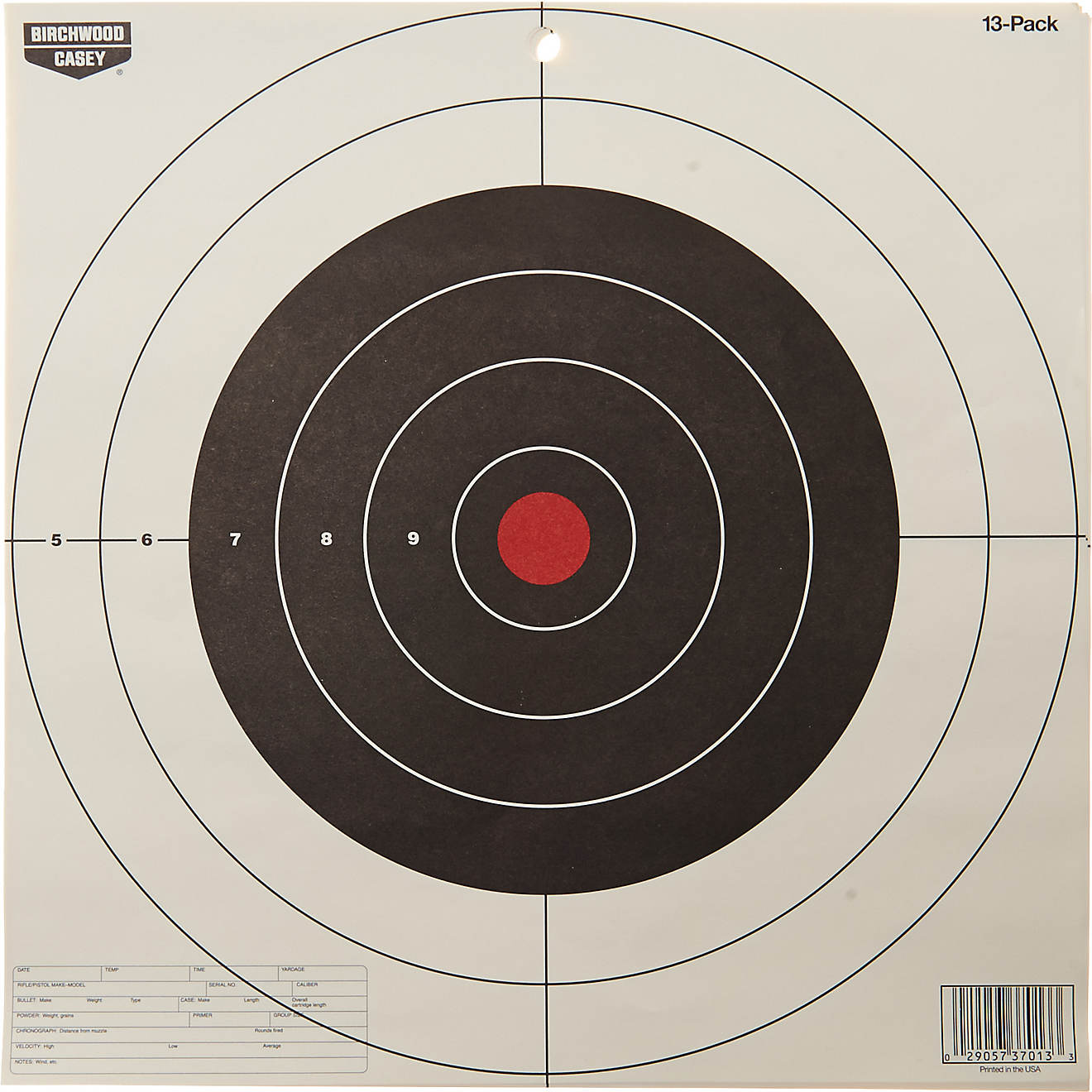 Birchwood Casey® Eze-Scorer™ 12" Bull's-Eye Paper Targets 13-Pack                                                             - view number 1