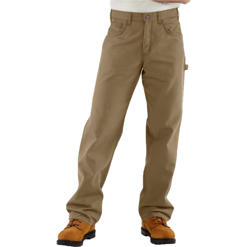 Carhartt Flame-Resistant Loose Fit Midweight Canvas Pants for Men - Golden Khaki