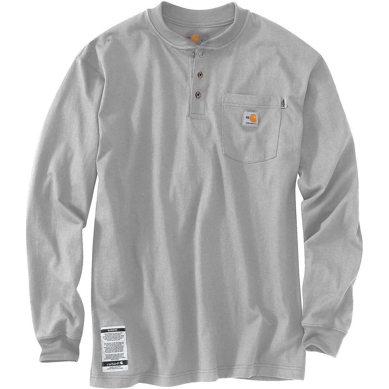 Carhartt Men's Flame-Resistant Force Cotton Long Sleeve Henley                                                                   - view number 1