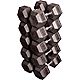 Body-Solid 80 - 100 lb. Rubber Coated Hex Dumbbell Set                                                                           - view number 1 image