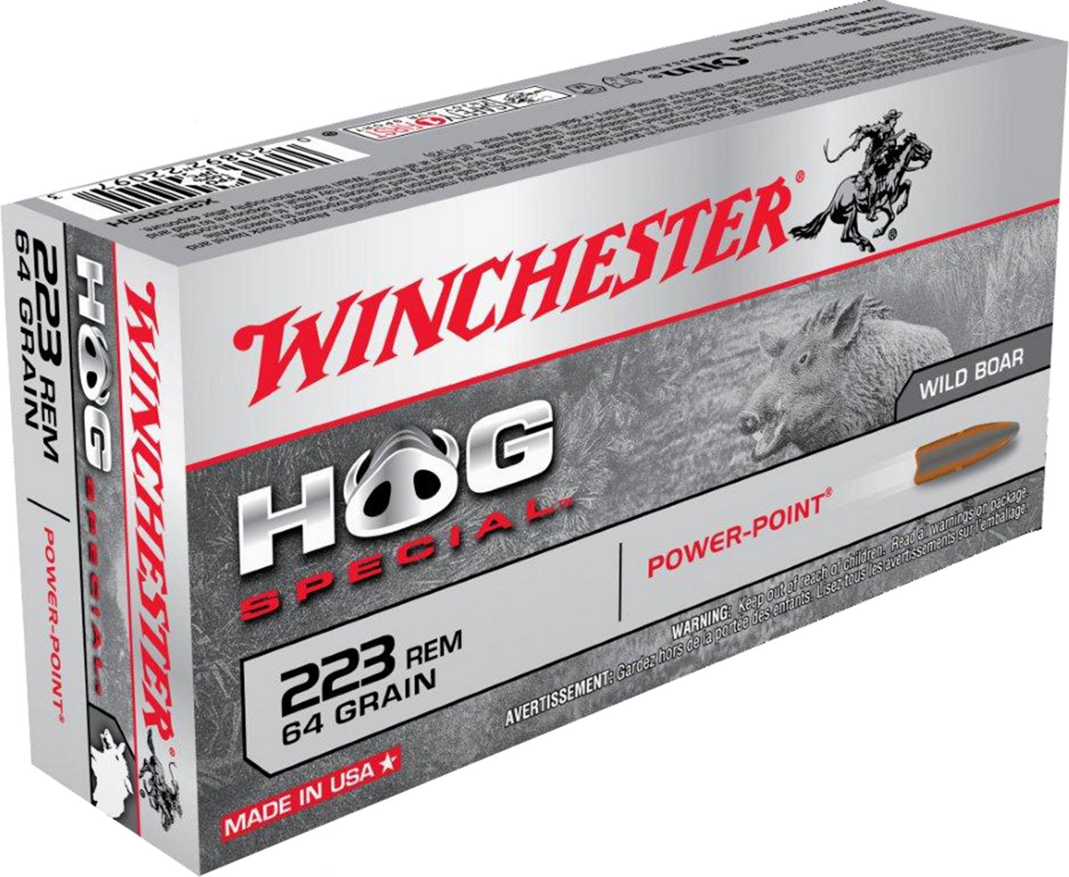 Winchester PowerPoint Hog Special .223 Remington 64Grain Centerfire