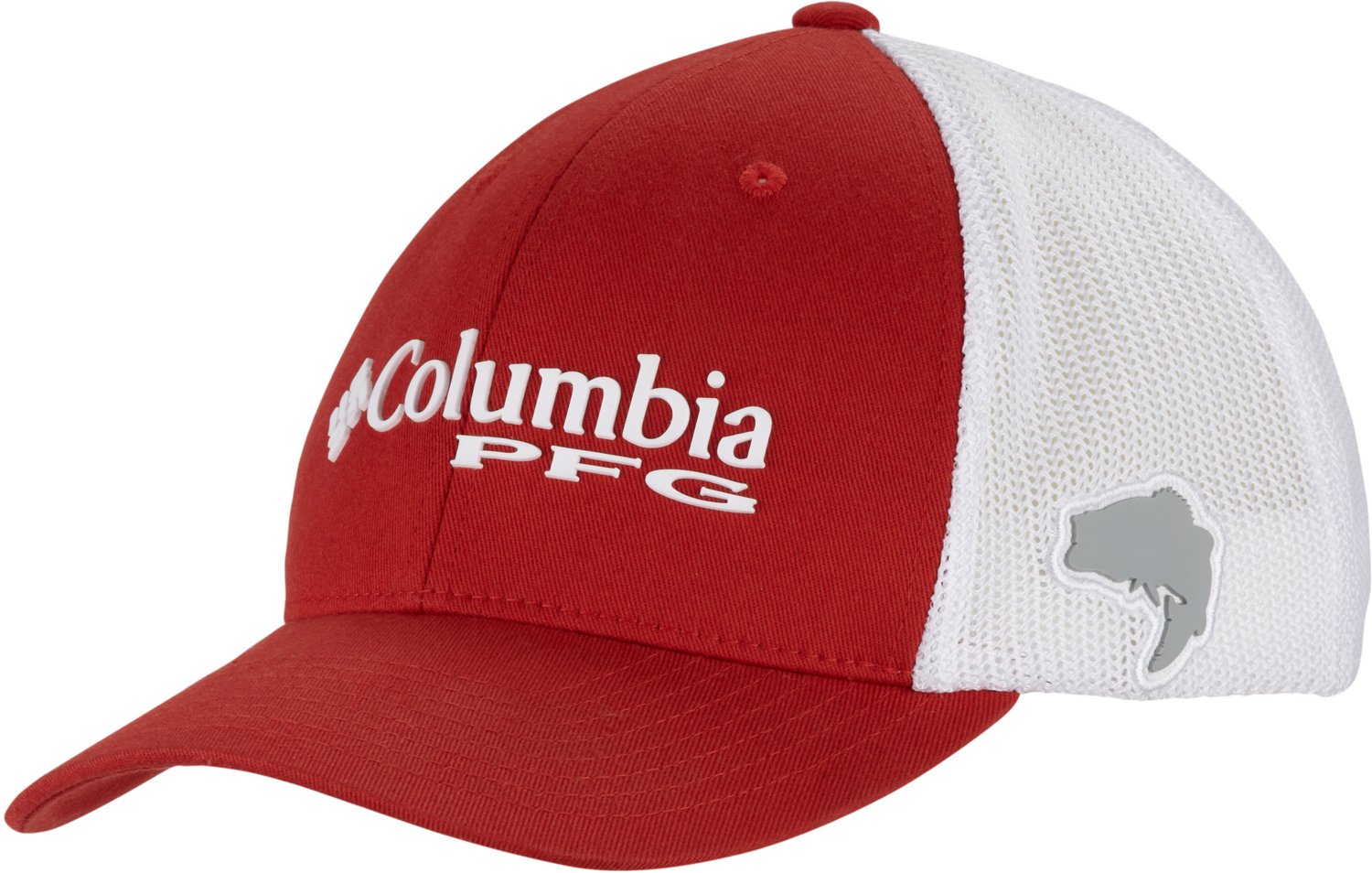 Columbia Collegiate PFG Mesh Hooks Ball Cap, ALA-Red Velvet, Small