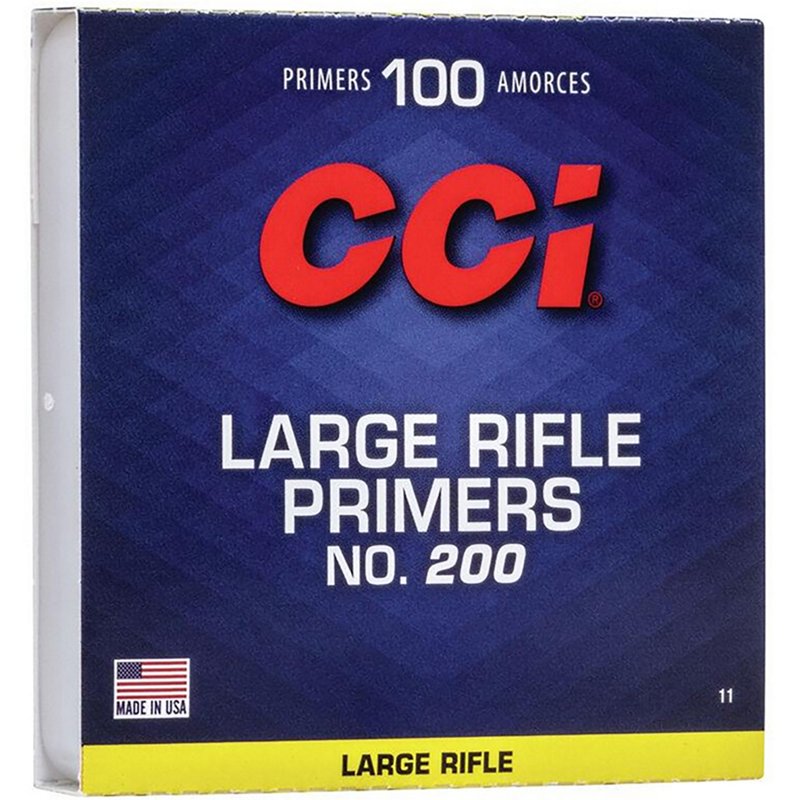 CCI Standard Large Rifle Primers - 200 - 100