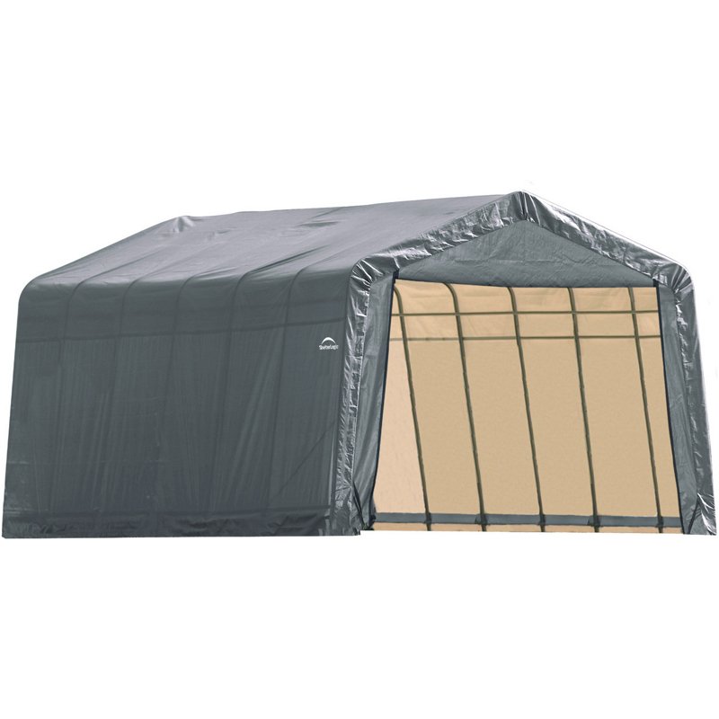 ShelterLogic 12' x 24' Peak Style Shelter Grey - Canopy/Car Ports at Academy Sports