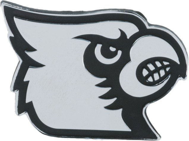 Louisville Cardinals Chrome Metal Auto Emblem