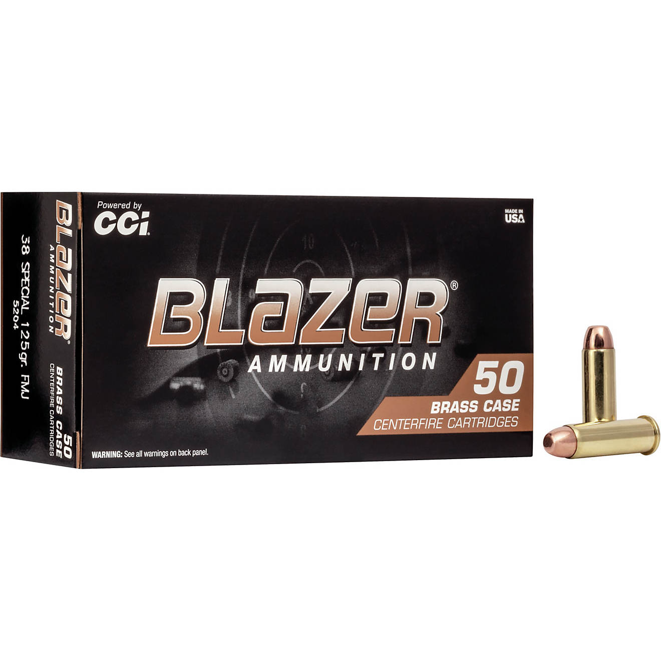 Blazer Brass .38 Special Target Load 125-Grain FMJ Centerfire Handgun Ammunition                                                 - view number 1
