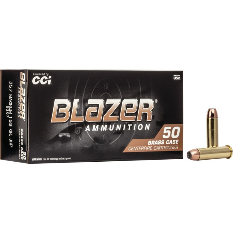 Blazer Brass Target Load .357 Magnum 158-Grain JHP Centerfire Handgun Ammunition