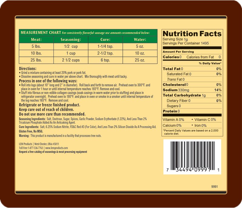 LEM Summer Sausage Seasoning Bucket Academy