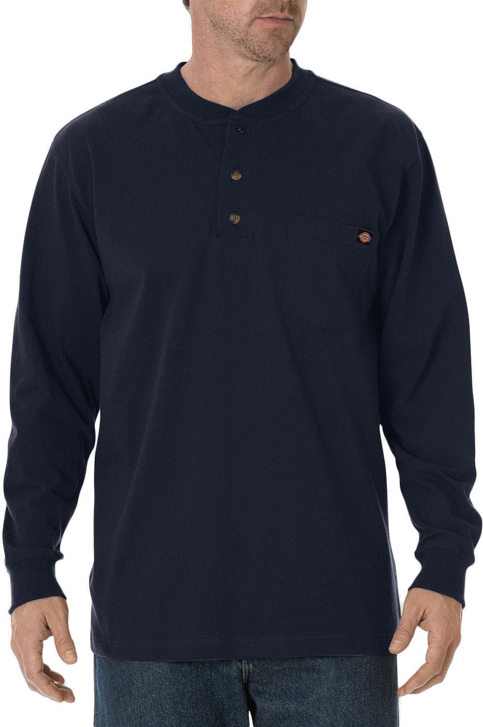 Dickies Mens Long Sleeve Heavyweight Henley Academy