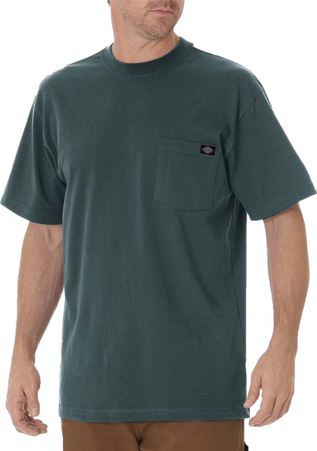 Dickies Men's Short Sleeve Heavyweight Heathered Crew Neck Tee