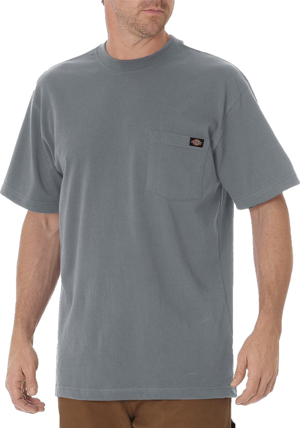 Dickies T-Shirt Uomo Girocollo Pesante – Manica Corta Con Tasca – Cotone – Blu Fumo – Taglia XL