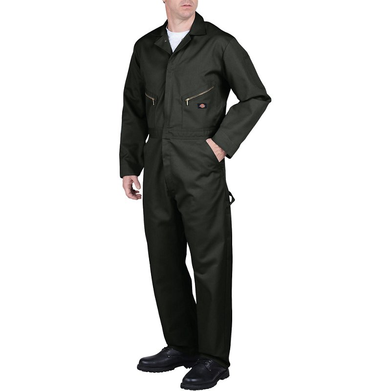 Dickies Men's Blended Deluxe Coverall O Green, Medium - Men's Work Over/Coveralls at Academy Sports