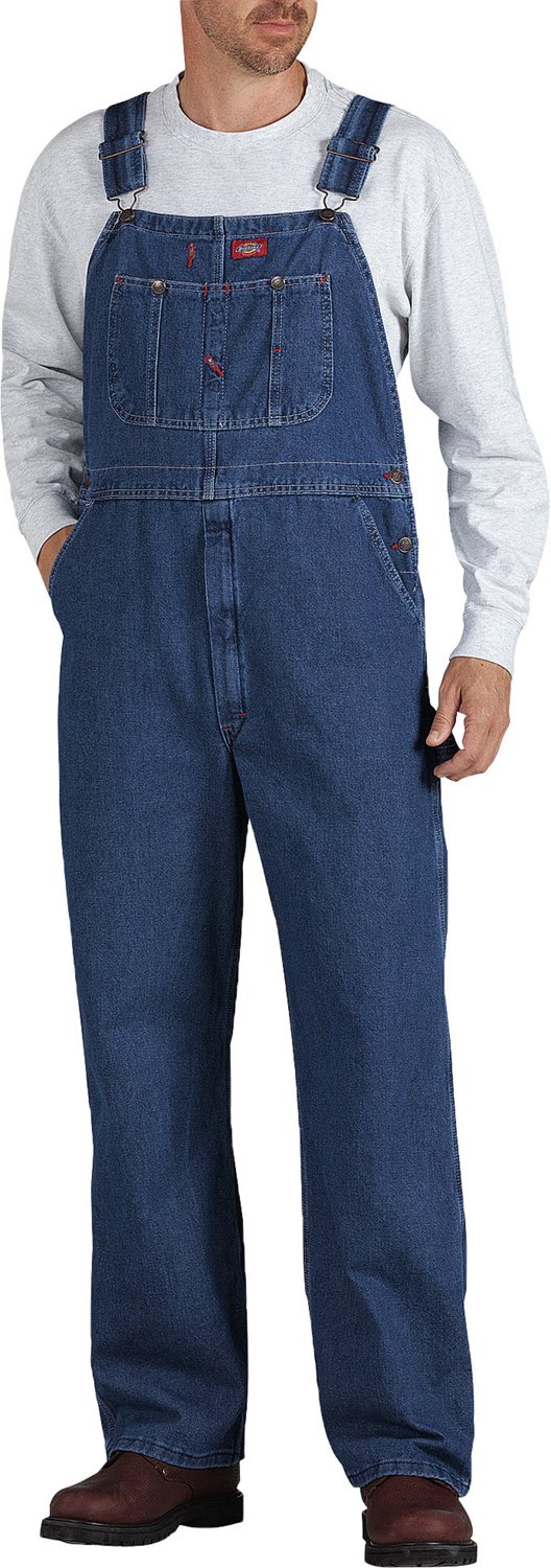 Dickies Mens Stonewashed Indigo Bib Overalls Academy 