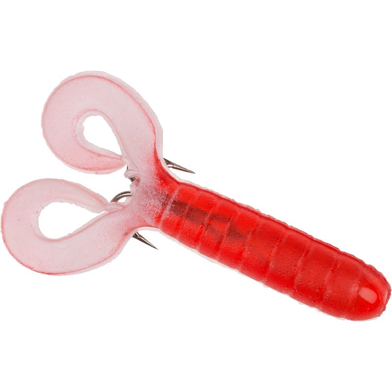 Flounder Pounder Curly Tail Tube Red/White - Salt Wtr Sft Plastic at Academy Sports