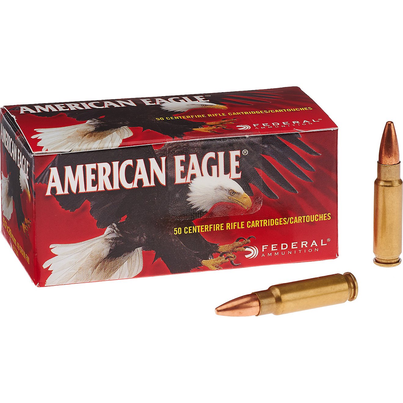 Federal Premium American Eagle 5.7 x 28mm 40-Grain Centerfire Rifle Ammunition - 50 Rounds                                       - view number 1