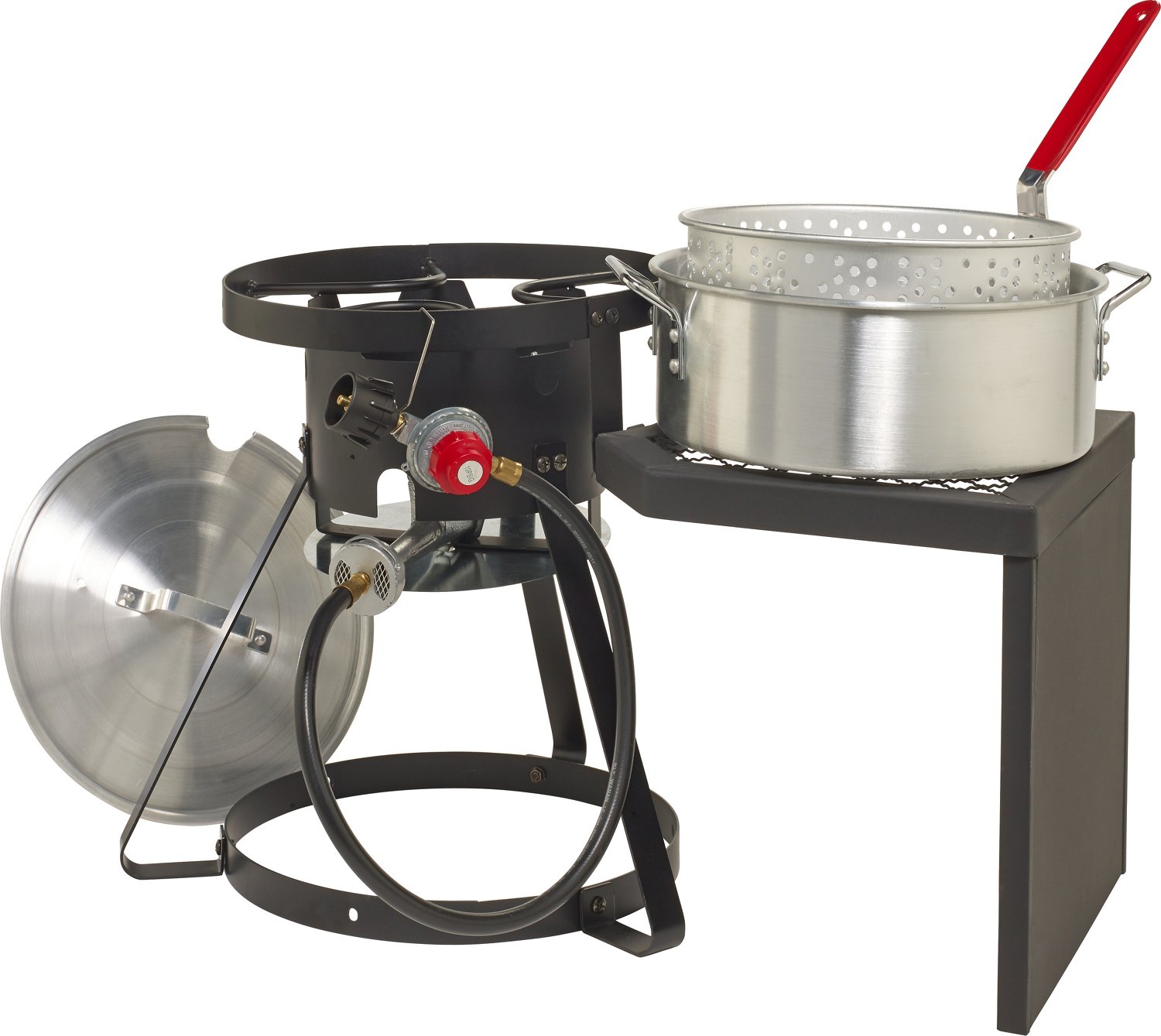 Outdoor Gourmet 10 qt Fish Fryer Set with Side Table