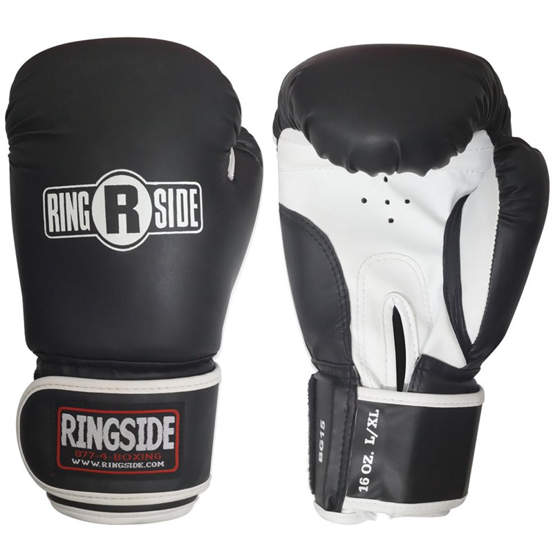 Ringside Striker Training Gloves, Men's, 16 oz., Black/White