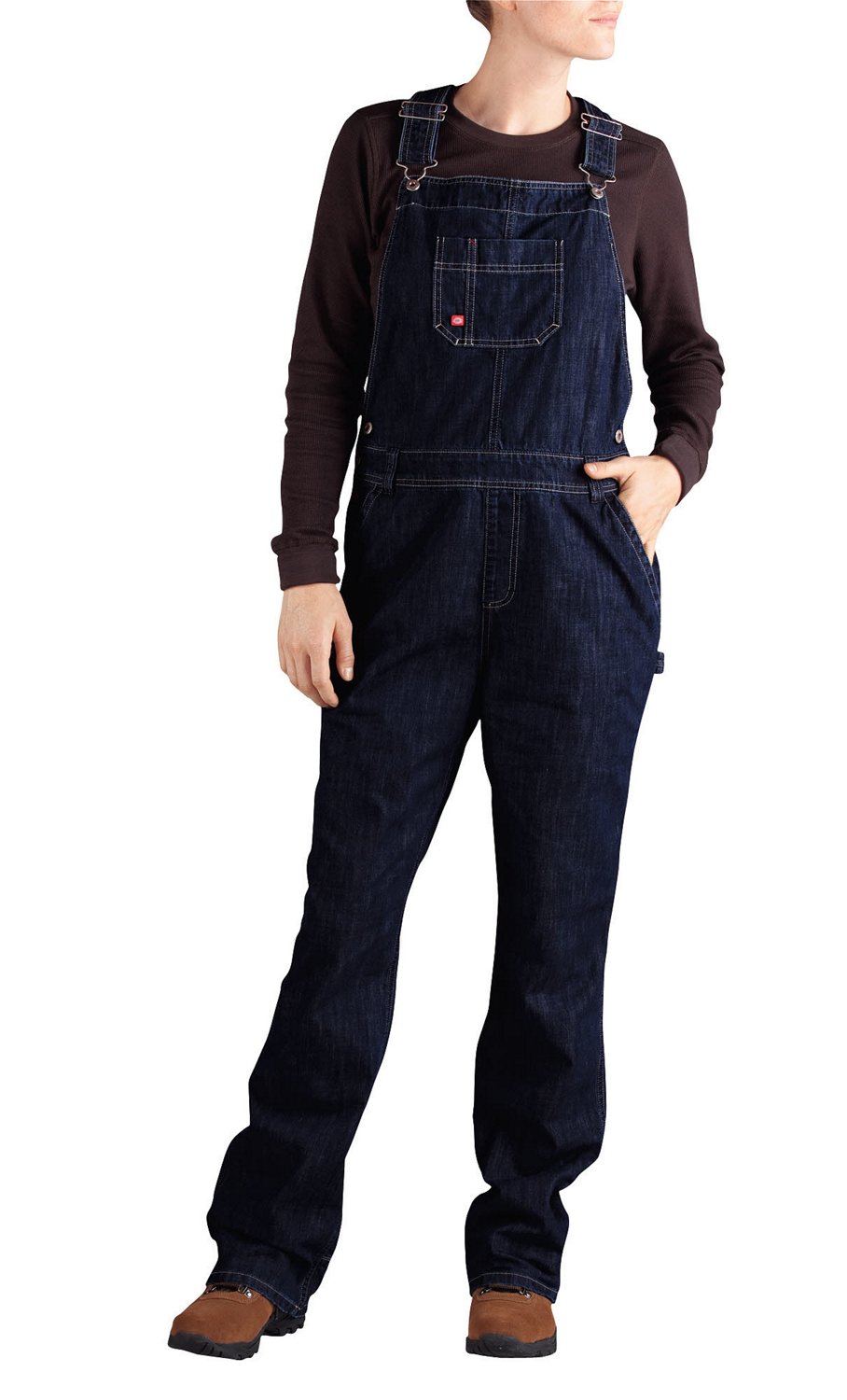 Dickies Women's Relaxed Fit Straight Leg Bib Overalls                                                                            - view number 2