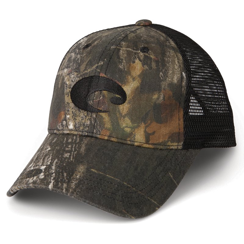 Costa Del Mar Mesh Back Hat Black - Men's Hunting/Fishing Headwear at Academy Sports