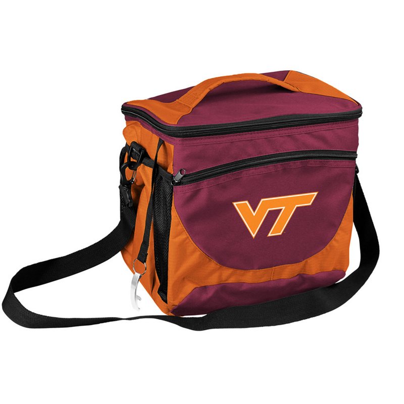 Logo Brands Logo™ Virginia Tech 24-Can Cooler Red Dark - NCAA Novelty at Academy Sports