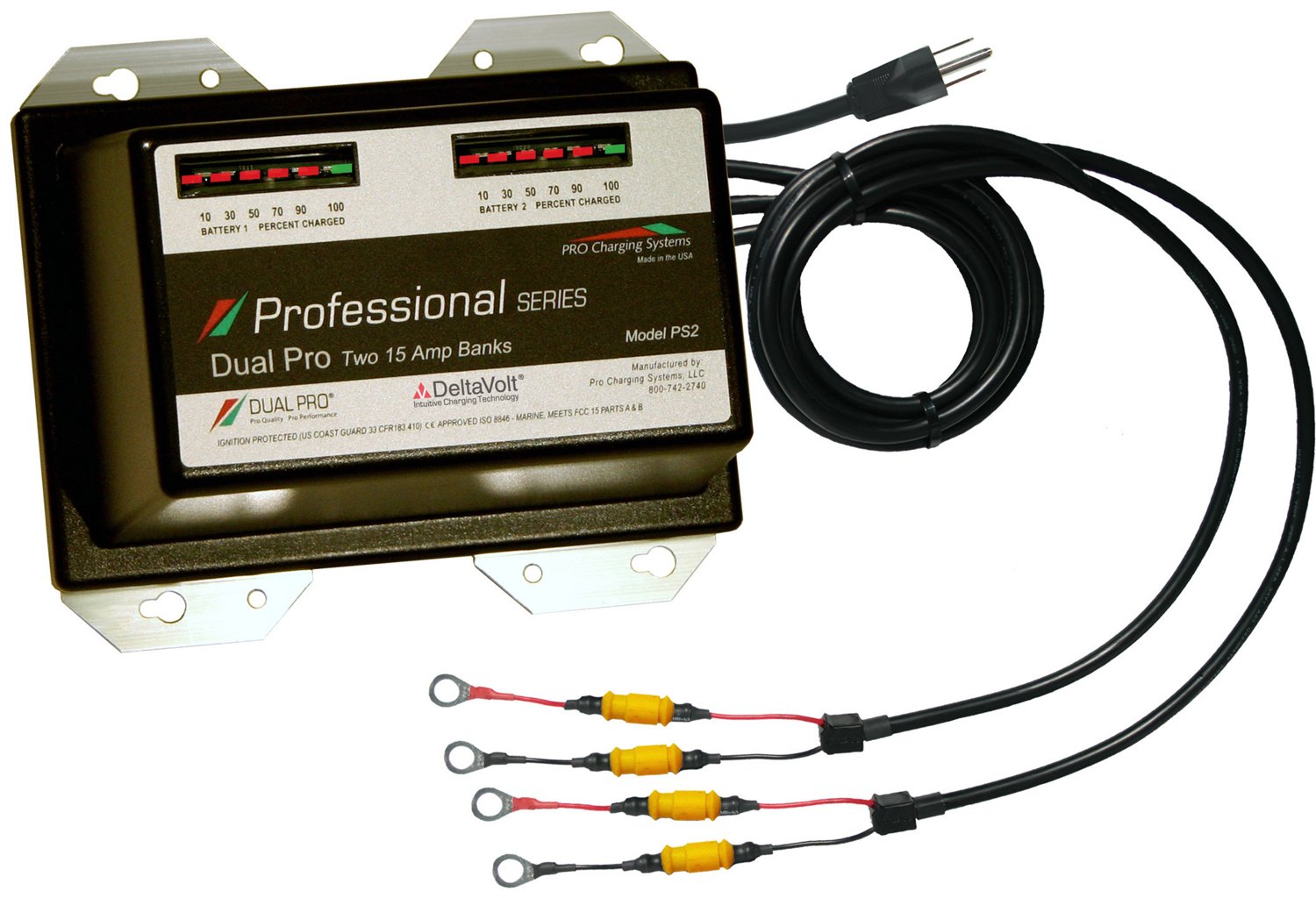 Dual Pro Professional Series 15amp 2Bank OnBoard Charger Academy