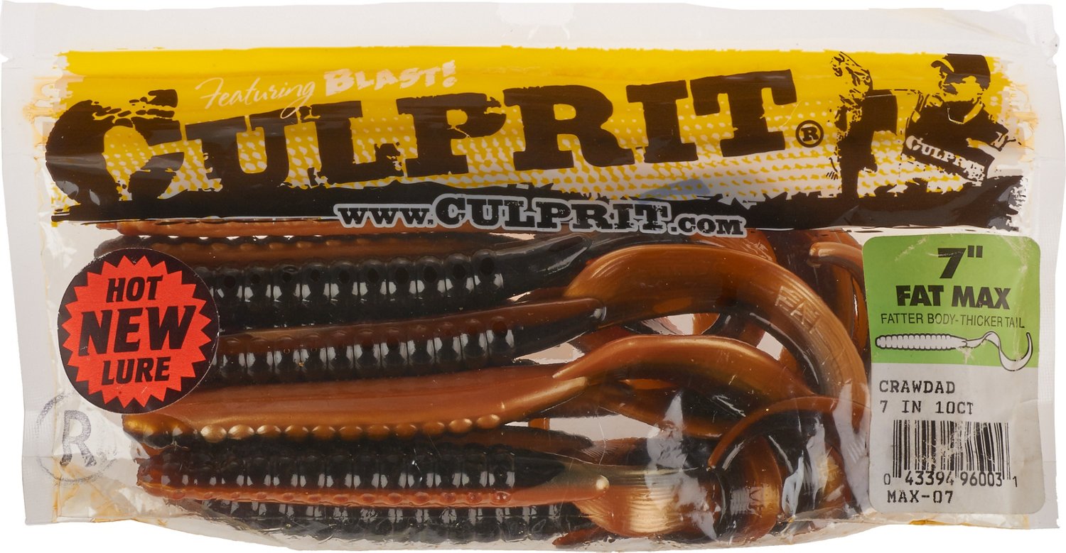 Culprit Fat Max 7 in Soft Plastic Lures 10Pack Academy