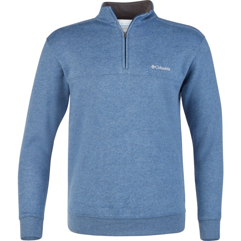 Columbia Sportswear Men's Hart Mountain II 1/2 Zip Jacket Navy Blue, Small - Men's Athletic Jackets at Academy Sports product image