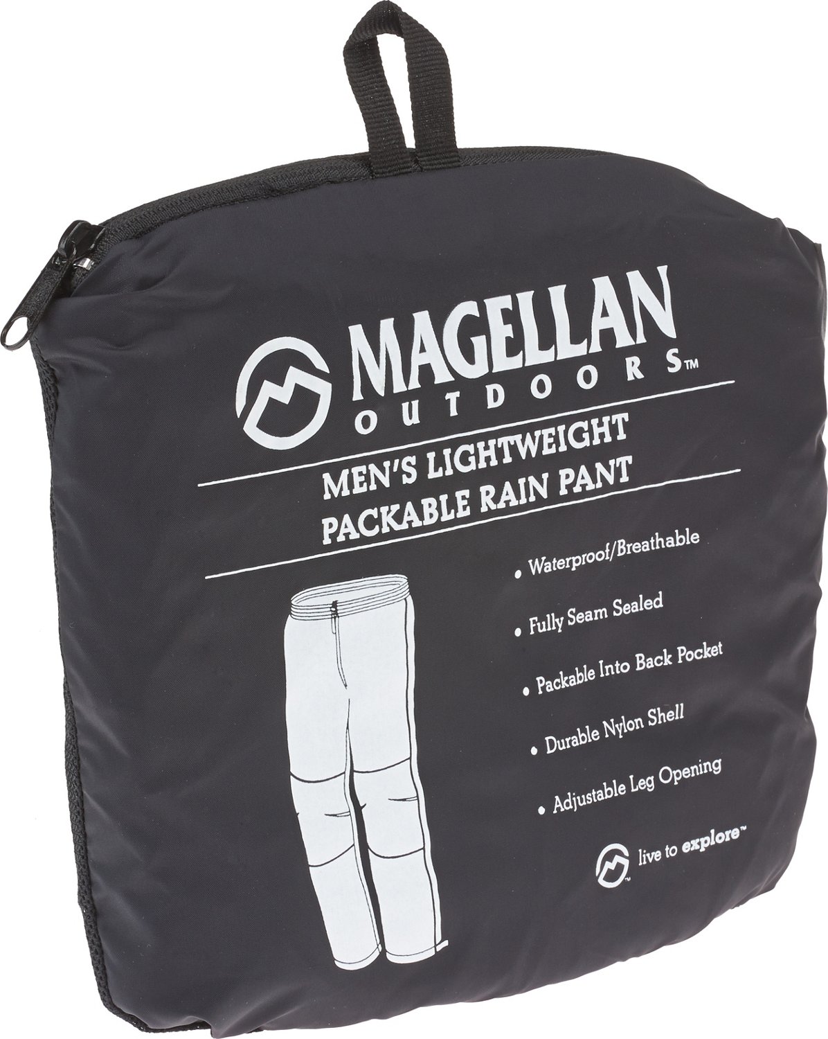 Magellan Outdoors Men's Packable Rain Pant