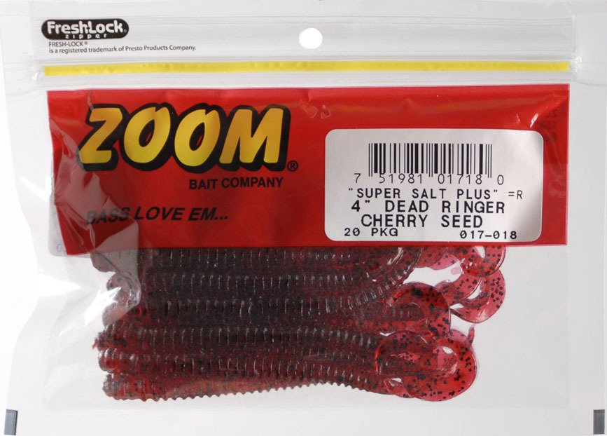  Zoom 017-005 Dead Ringer Plastic Worm, 4, June Bug Color, 20  Pack : Artificial Fishing Bait : Sports & Outdoors