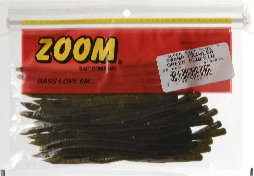 Zoom Swamp Crawler 5-1/2 in Worms 25-Pack