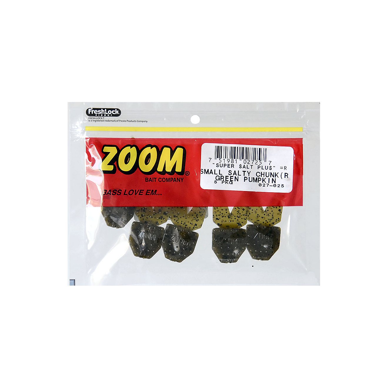 Zoom Small Salty Chunks 2-1/2 in Baits 5-Pack                                                                                    - view number 1