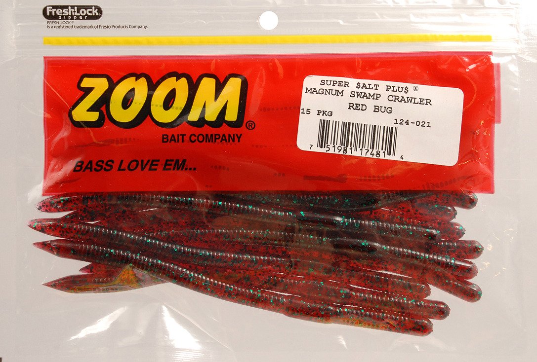Zoom 6-1/2 in Mag Swamp Crawlers 15-Pack